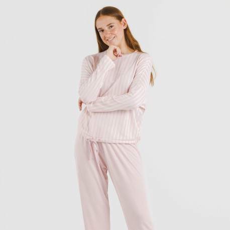 Pijama largo Secret mujer Raya Marsella rosa pijamas-largos-de-mujer