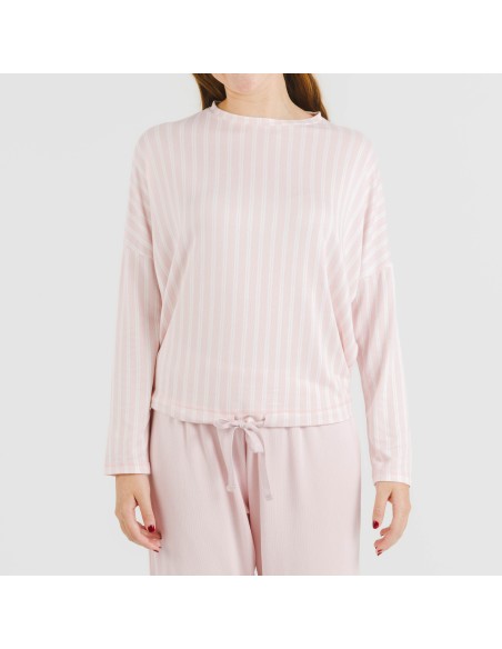 Pijama largo Secret mujer Raya Marsella rosa pijamas-largos-de-mujer