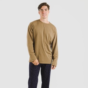 Pijama largo algodón hombre...