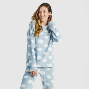 Pijama coral Nubecita celeste