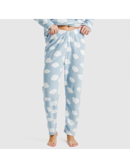 Pijama coral Nubecita celeste pijamas-de-invierno-de-mujer