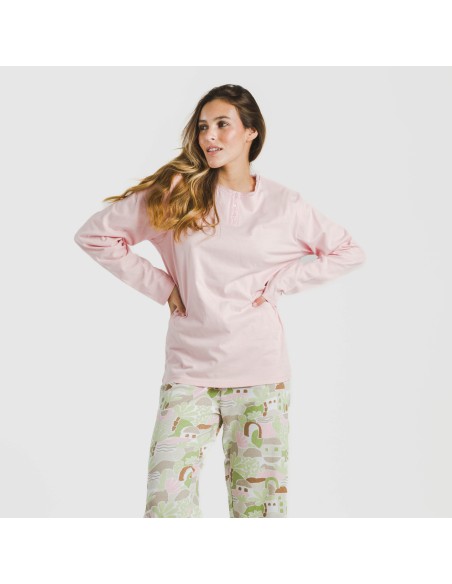 Pijama largo algodón Ceremis pijamas-largos-de-mujer