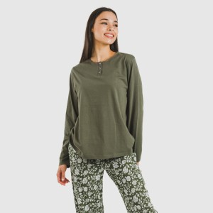 Pijama largo algodón...
