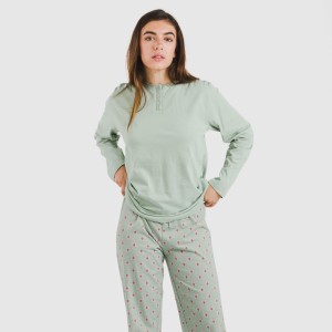 Pijama largo algodón...