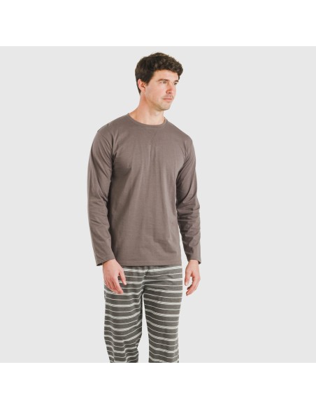 Pijama largo algodón hombre Raya Gastur topo pijamas-largos-hombre