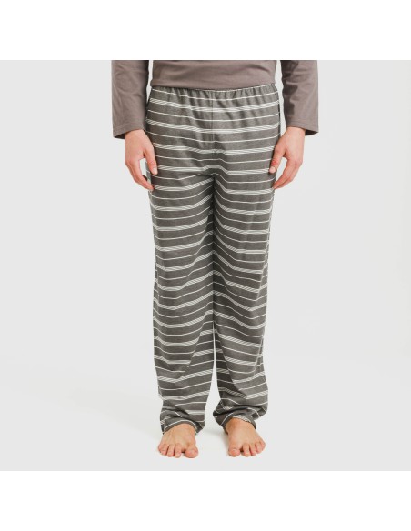 Pijama largo algodón hombre Raya Gastur topo pijamas-largos-hombre