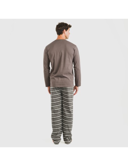 Pijama largo algodón hombre Raya Gastur topo pijamas-largos-hombre