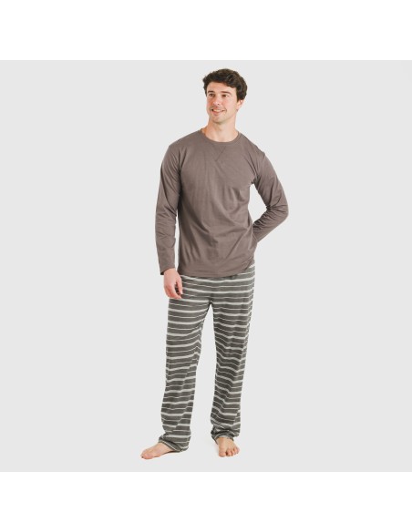 Pijama largo algodón hombre Raya Gastur topo pijamas-largos-hombre