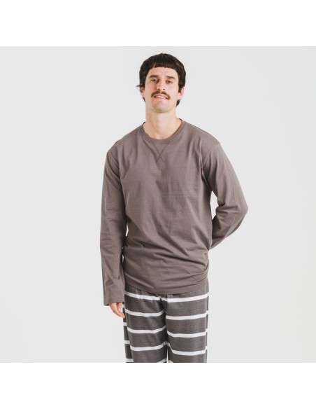 Pijama largo algodón hombre Raya Nit new topo pijamas-largos-hombre