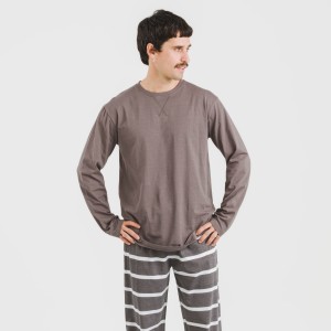 Pijama largo algodón hombre... 2