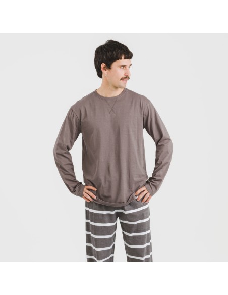 Pijama largo algodón hombre Raya Nit new topo pijamas-largos-hombre