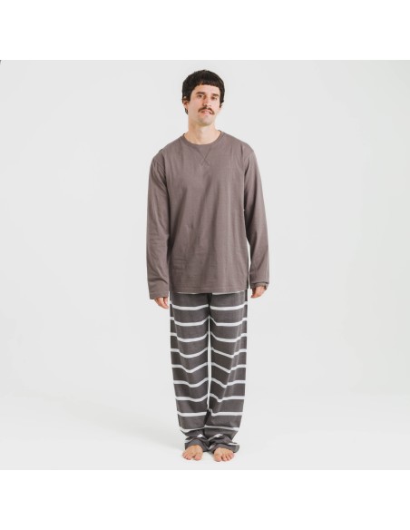 Pijama largo algodón hombre Raya Nit new topo pijamas-largos-hombre