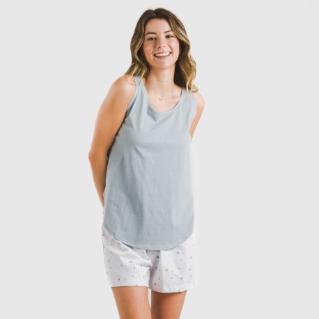 Pijama corto algodón Condy indigo pijamas-cortos-mujer