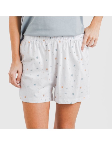 Pijama corto algodón Condy indigo pijamas-cortos-mujer