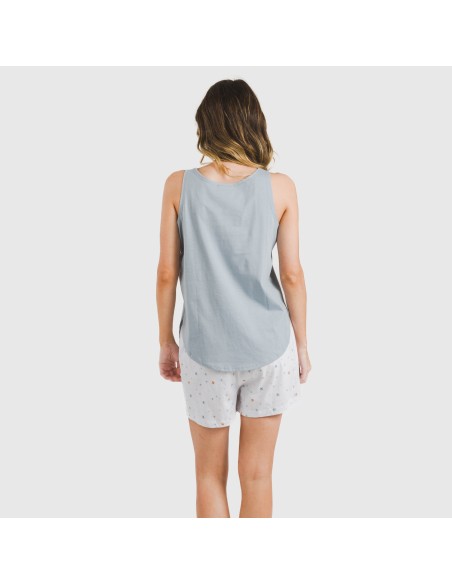 Pijama corto algodón Condy indigo pijamas-cortos-mujer