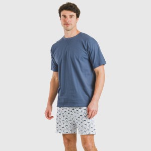 Pijama corto algodón hombre...