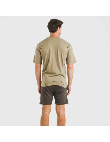 Pijama corto hombre con botones verde cacería - petroleo pijamas-cortos-hombre