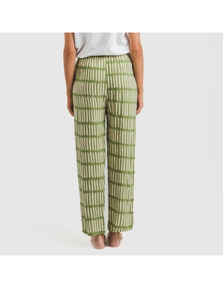 Pantalón viscosa Lemonade verde cacería pantalones-comodos-mujer