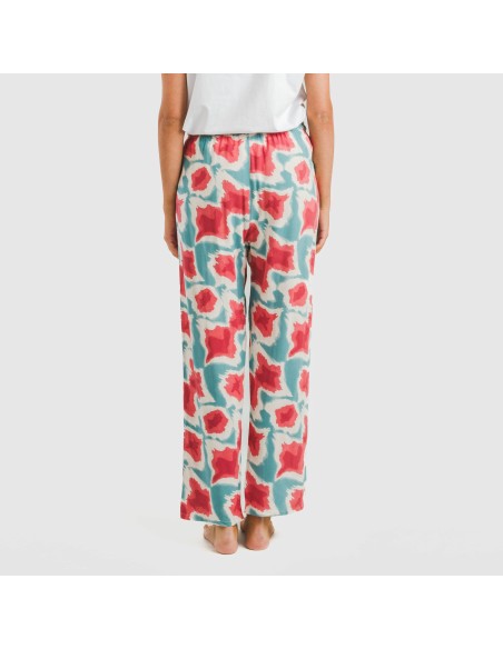 Pantalón viscosa Prometeo agua marina pantalones-comodos-mujer