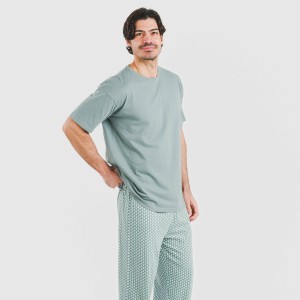 Pijama largo manga corta... 2