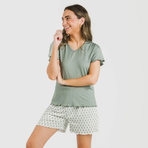 Pijama corto mujer manga... 2
