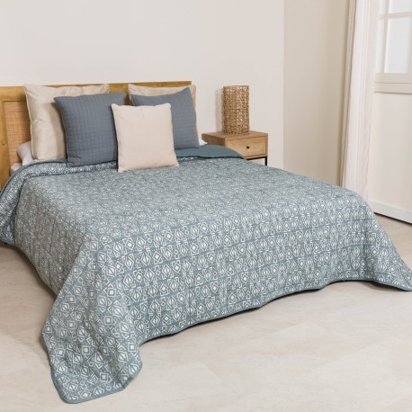 Colcha jacquard chenilla Tiberio verde francés - 120gr colcha-jacquard
