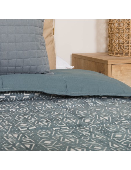 Colcha jacquard chenilla Tiberio verde francés - 120gr colcha-jacquard