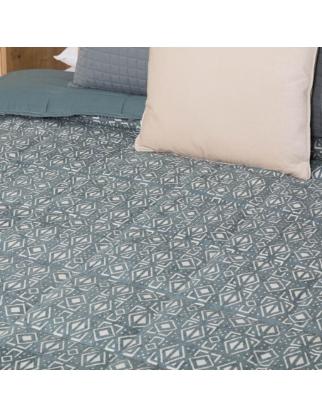 Colcha jacquard chenilla Tiberio verde francés - 120gr colcha-jacquard