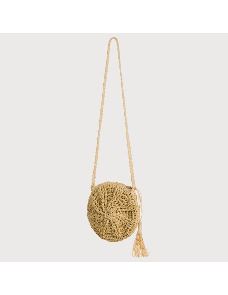 Bolso redondo rafia natural bolsos