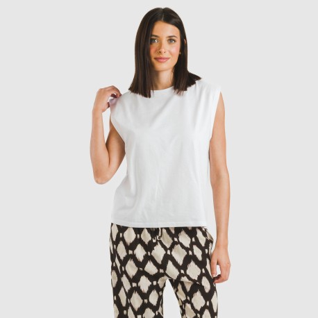 Camiseta tirantes algodón mujer lisa camisetas
