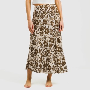 Falda midi viscosa bambula...