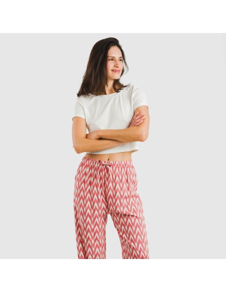 Pantalón viscosa Alfa marsala pantalones-comodos-mujer