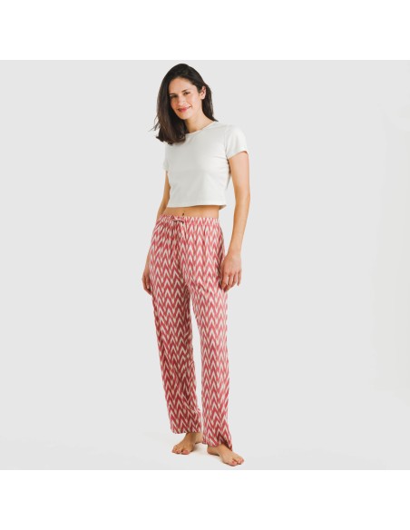 Pantalón viscosa Alfa marsala pantalones-comodos-mujer