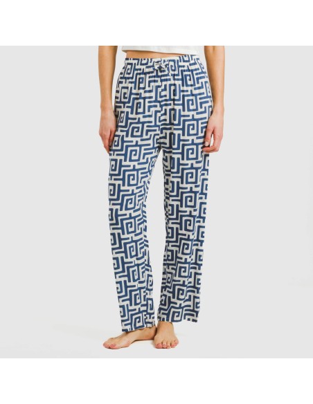 Pantalón viscosa Beriche azul pantalones-comodos-mujer