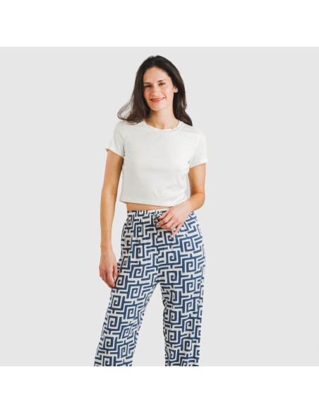 Pantalón viscosa Beriche azul pantalones-comodos-mujer