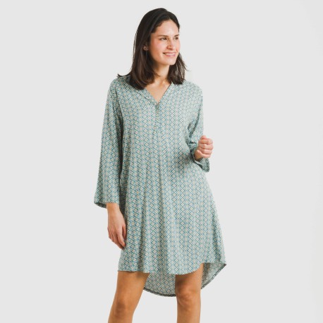 Camisola viscosa Dulcinea agua marina vestidos-y-blusones-mujer