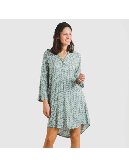 Camisola viscosa Dulcinea agua marina vestidos-y-blusones-mujer