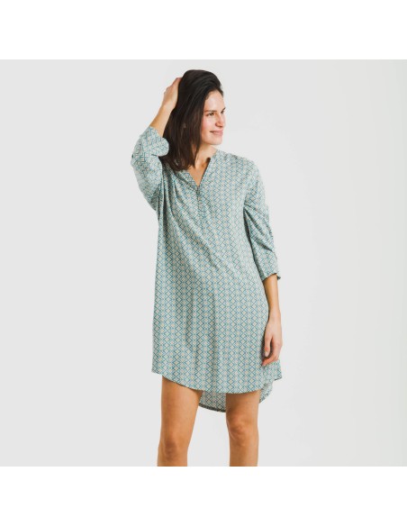 Camisola viscosa Dulcinea agua marina vestidos-y-blusones-mujer