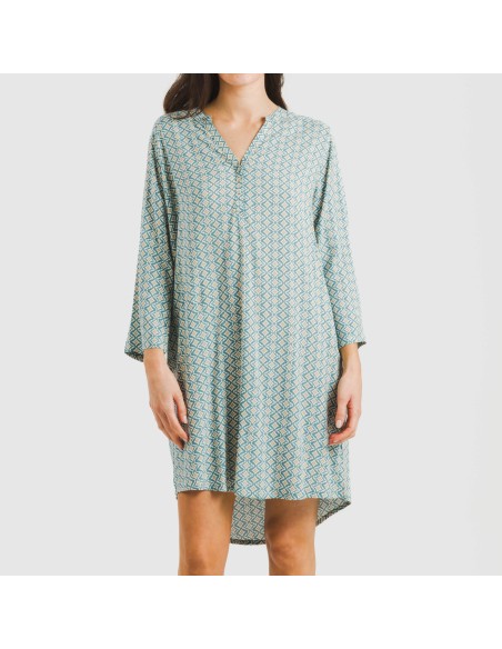 Camisola viscosa Dulcinea agua marina vestidos-y-blusones-mujer