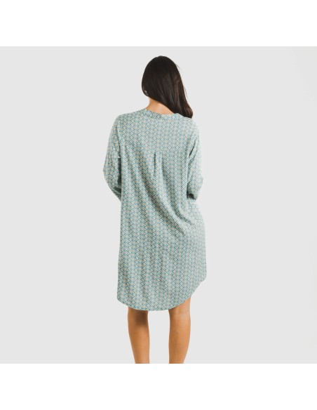Camisola viscosa Dulcinea agua marina vestidos-y-blusones-mujer