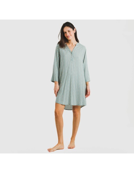 Camisola viscosa Dulcinea agua marina vestidos-y-blusones-mujer