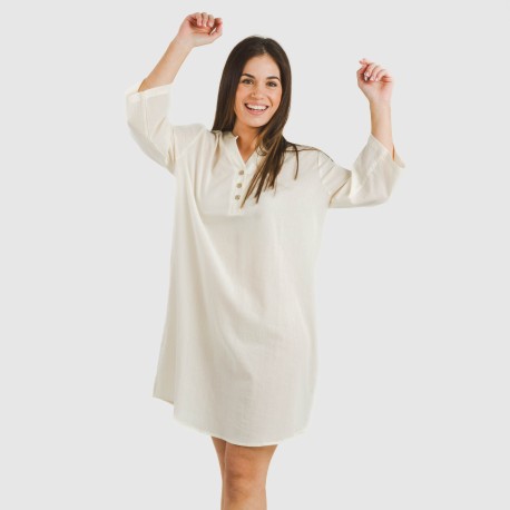 Camisola algodón lisa vestidos-y-blusones-mujer