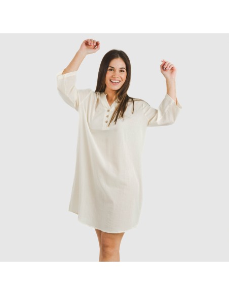 Camisola algodón lisa vestidos-y-blusones-mujer