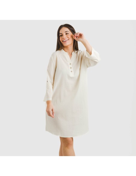 Camisola algodón lisa vestidos-y-blusones-mujer