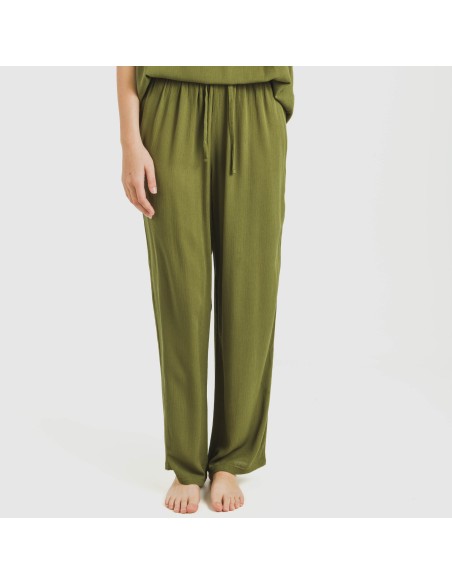 Pantalón largo viscosa bambula liso pantalones-comodos-mujer