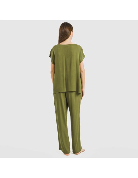 Pantalón largo viscosa bambula liso pantalones-comodos-mujer