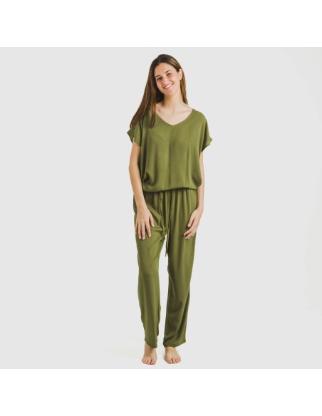 Pantalón largo viscosa bambula liso pantalones-comodos-mujer