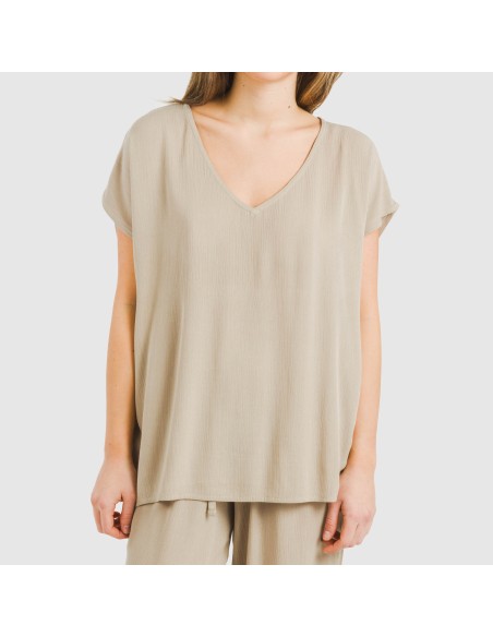 Camiseta manga fluida viscosa bambula lisa camisetas