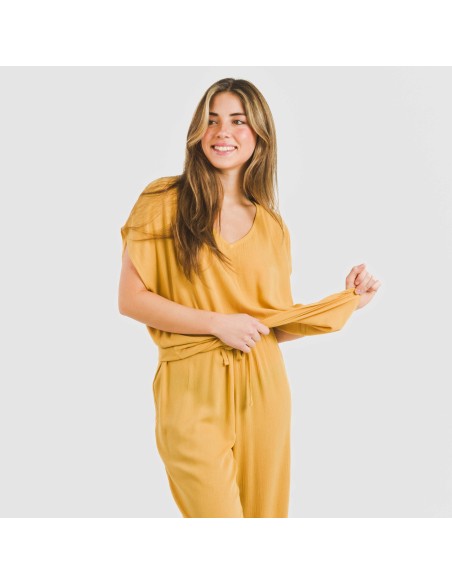 Camiseta manga fluida viscosa bambula lisa camisetas