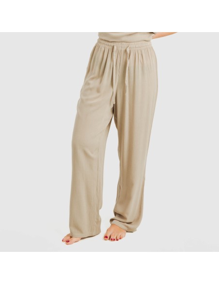 Pantalón largo viscosa bambula liso pantalones-comodos-mujer